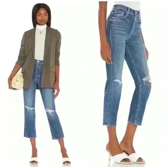 Mother Denim Tomcat Straight Leg Jean in Playing With Scissors Size 26 - Picture 13 of 15